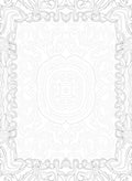 Ornate Mandala Bordered Abstract Design Rug