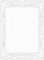 Ornate Mandala Bordered Abstract Design Rug