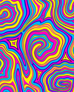 Vivid Swirl Abstract Pattern Rug