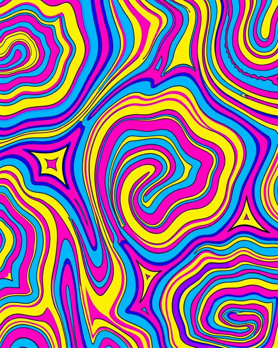 Vivid Swirl Abstract Pattern Rug