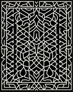 Intricate Geometric Black Cream Pattern Rug