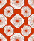 Mid Century Sunburst Pattern Rug