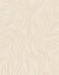 Abstract Contour Line Cream Runner Rug