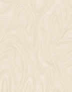 Abstract Contour Line Cream Runner Rug