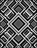 Monochrome Geometric Diamond Pattern Rug