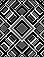 Monochrome Geometric Diamond Pattern Rug