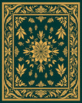 Vintage Floral Art Nouveau Inspired Rug