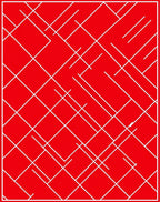 Bold Geometric Red White Design Rug