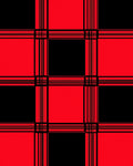 Bold Red Black Plaid Pattern Rug
