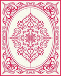 Ornate Red Floral Medallion Design Rug