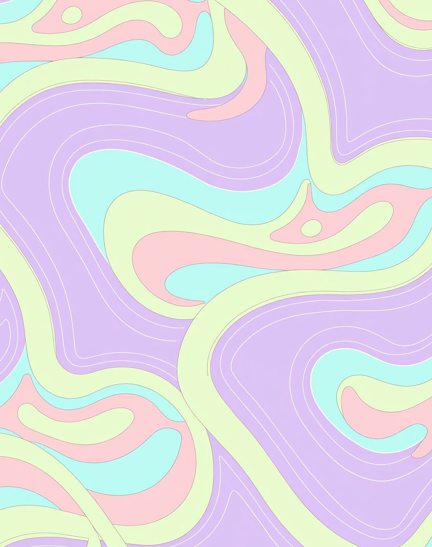 Pastel Swirl Pattern Rug