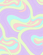 Pastel Swirl Pattern Rug