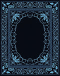 Elegant Floral Oval Border Design Rug
