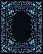 Elegant Floral Oval Border Design Rug