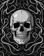 Gothic Skull Swirls Pattern Rug