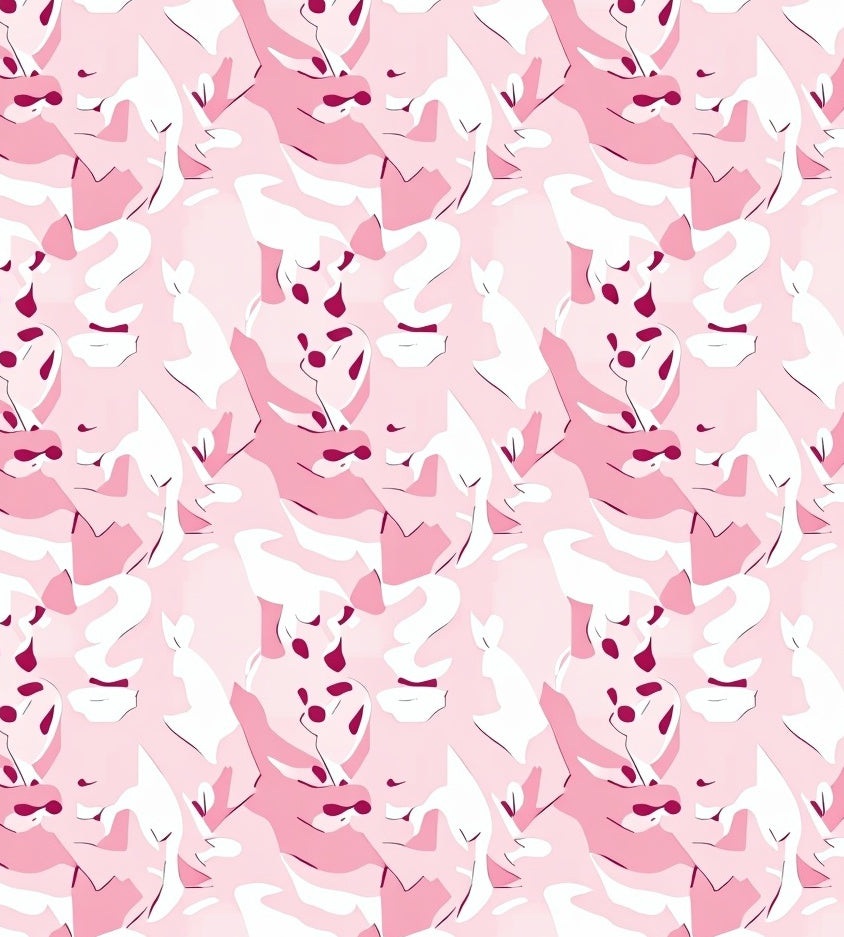 Modern Pink Abstract Camouflage Pattern Rug