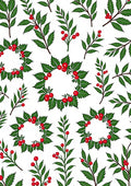 Whimsical Holly Berry Wreath Garland Rug