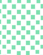 Mint Green Squared Pattern Rug