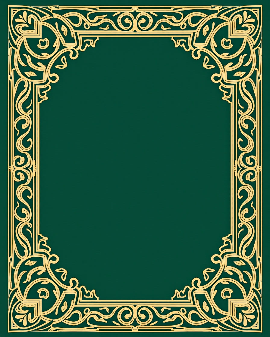 Art Nouveau Floral Border Design Rug
