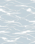 Wavy Pattern With Light Blue Hues Rug