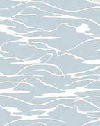 Wavy Pattern With Light Blue Hues Rug