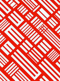 Bold Red 2 White Geometric Stripes Rug