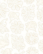Minimalist Floral Outline Rug