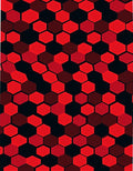 Red Hexagonal Pattern Design Rug