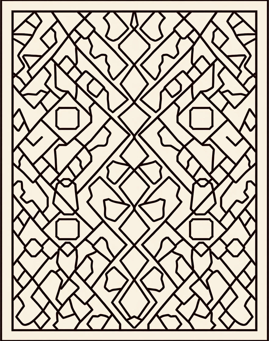 Abstract Geometric Pattern Design Rug