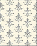 Elegant Gray Damask Pattern Rug