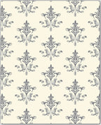 Elegant Gray Damask Pattern Rug