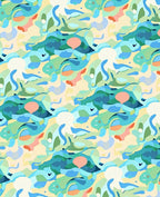 Abstract Ocean Shapes Pattern Rug