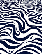 Abstract Dark Wave Pattern Rug
