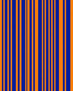 Bold Blue Orange Stripe Pattern Rug