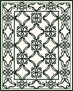 Classic Intricate Filigree Border Rug