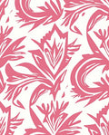 Bold Pink Floral Art Nouveau Pattern Rug