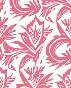 Bold Pink Floral Art Nouveau Pattern Rug