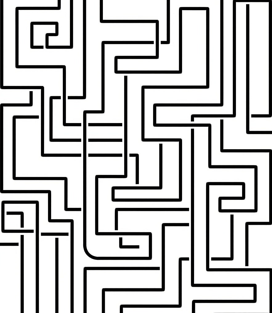 Bold Maze Pattern Design Rug