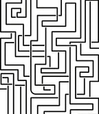 Bold Maze Pattern Design Rug