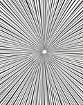 Radiating Sunburst Mono Line Design Rug