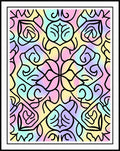 Abstract Kaleidoscope Pastel Pattern Rug