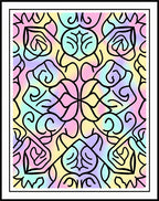 Abstract Kaleidoscope Pastel Pattern Rug