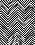 Graphic Black White Zigzag Pattern Rug