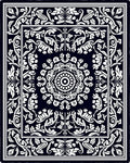 Classic Floral Medallion With Border Rug