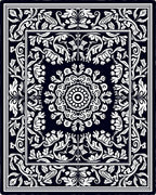 Classic Floral Medallion With Border Rug