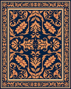 Classic Floral Swirls Pattern Rug