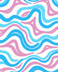 Fluid Waves Pattern Rug