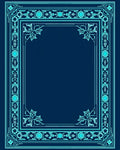 Art Deco Floral Border Design Rug