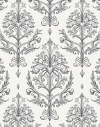 Ornate Floral Damask Pattern Rug