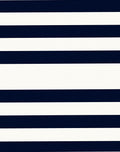 Classic Navy White Horizontal Stripes Rug